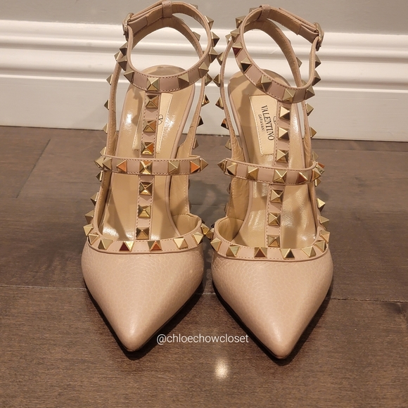 VALENTINO GARAVANI ROCKSTUD CAGED PUMP 100MM - Picture 2 of 6